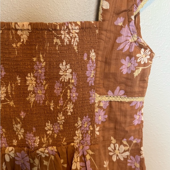 Free People Call Me Baby Blouse In Meerkat Combo Size Medium - Picture 7 of 9